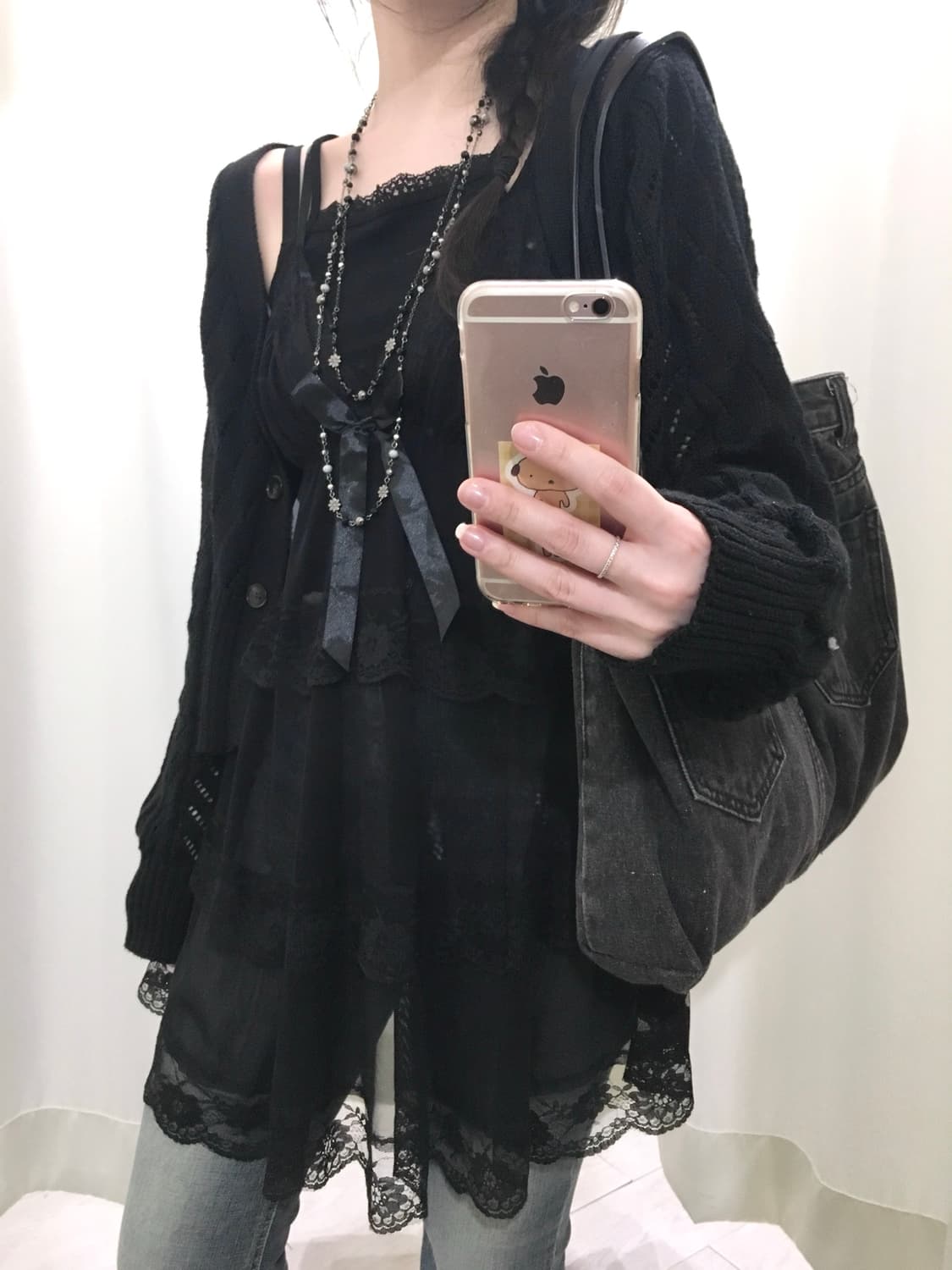 Sheer Lace Tiered Slip 상품이미지3