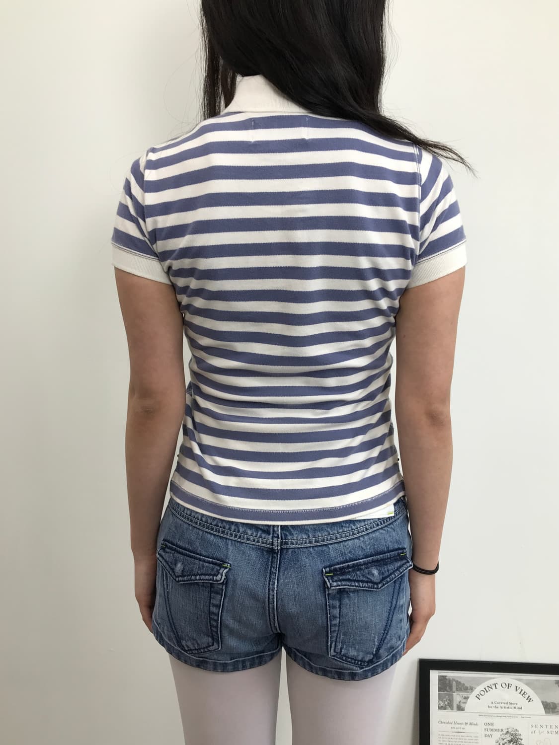 Polo Jeans Blue Stripe Fitted Polo Shirt 상품이미지4