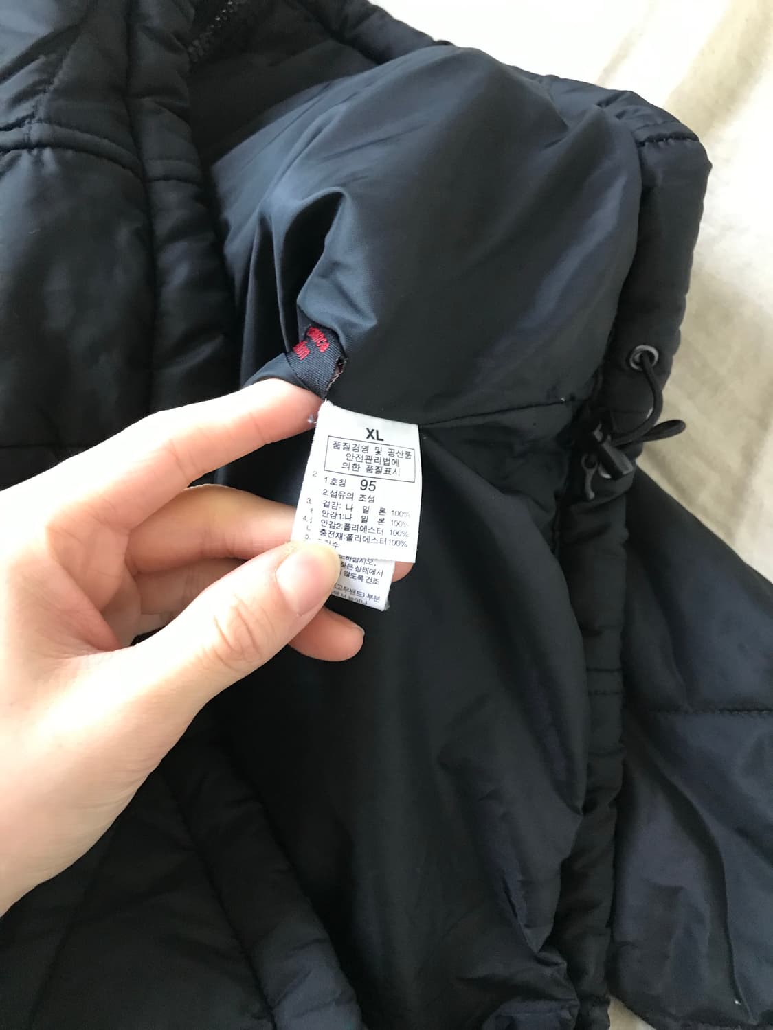 노스페이스 로고 블랙 경량 패딩 상품이미지7