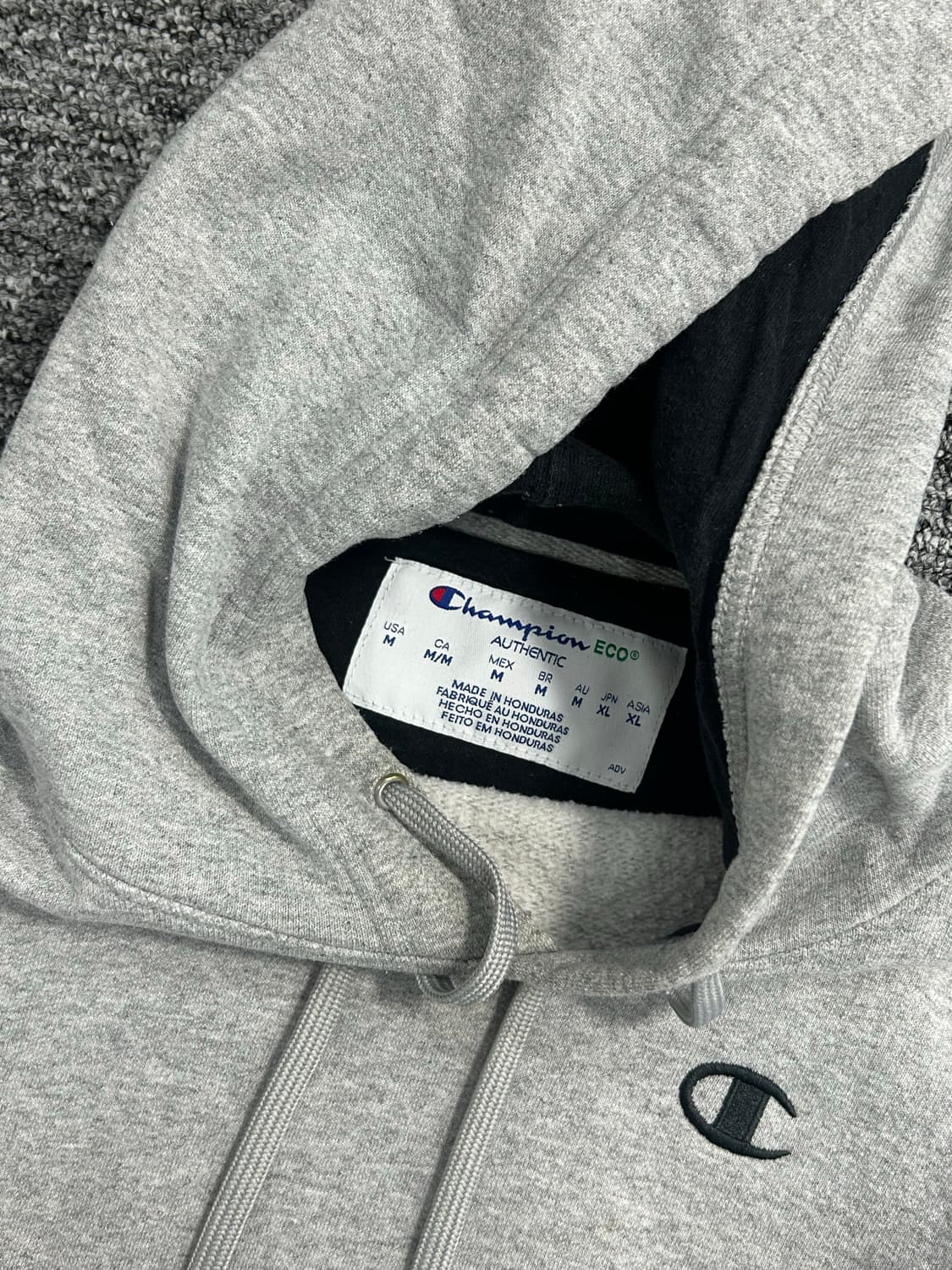 챔피온 어센틱 스몰로고 후드티 M 상품이미지5