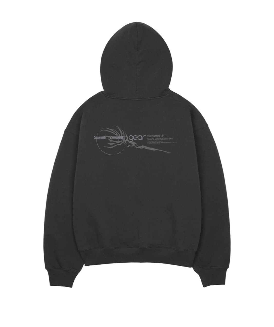 산산기어 로고 후디 차콜 size 3 상품이미지2