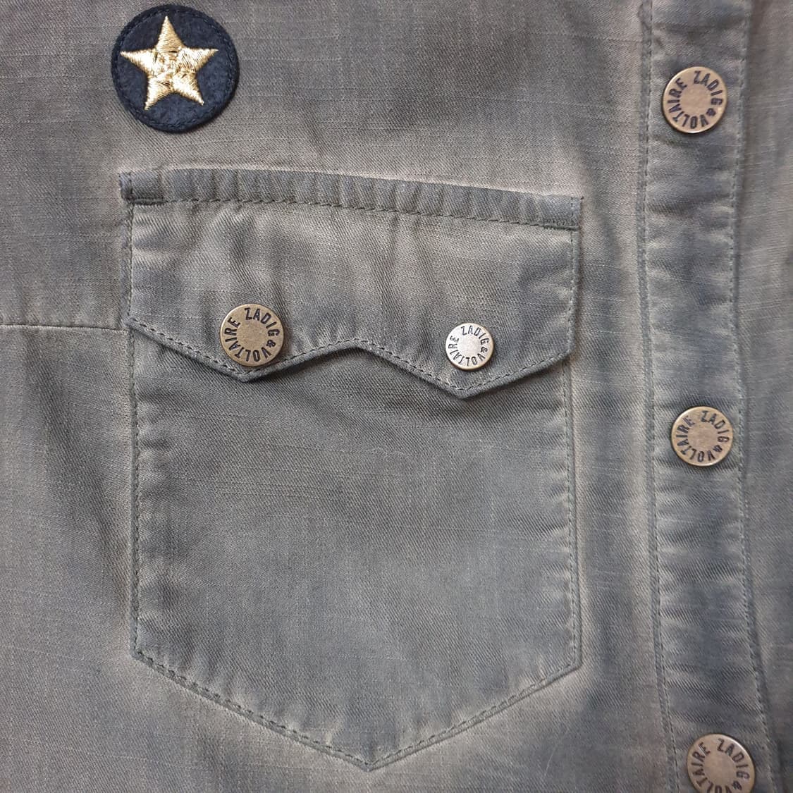 zadig&voltaire 쟈딕앤볼테르 빈티지워싱 그런지 셔츠 XS 상품이미지7