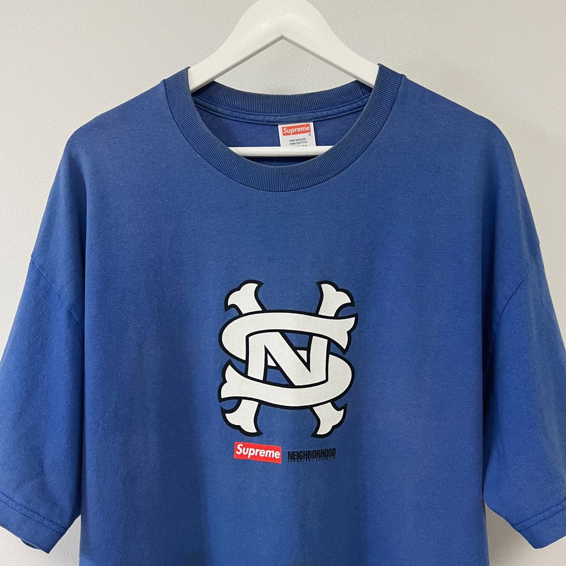 슈프림 07AW 네이버후드 NS로고 티셔츠 블루 상품이미지3