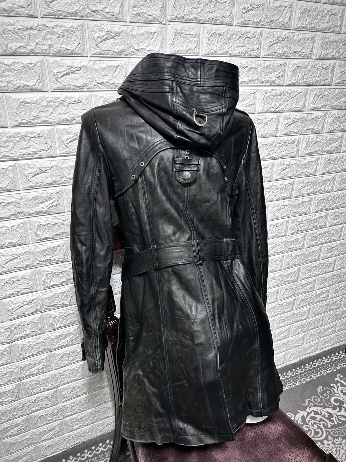 Lambskin Hooded Utility Coat 상품이미지5