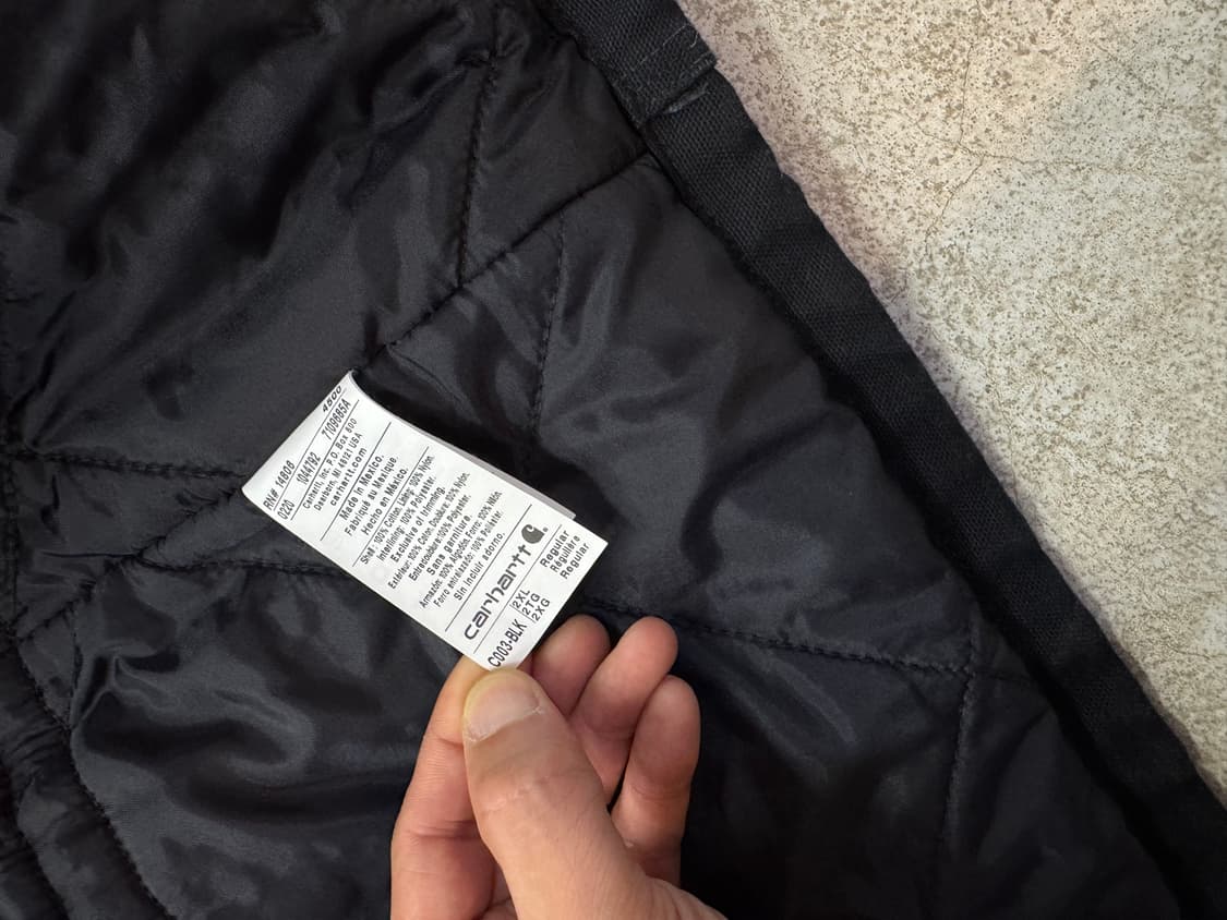 칼하트 C003 BLK 덕 캔버스 워크자켓 상품이미지6