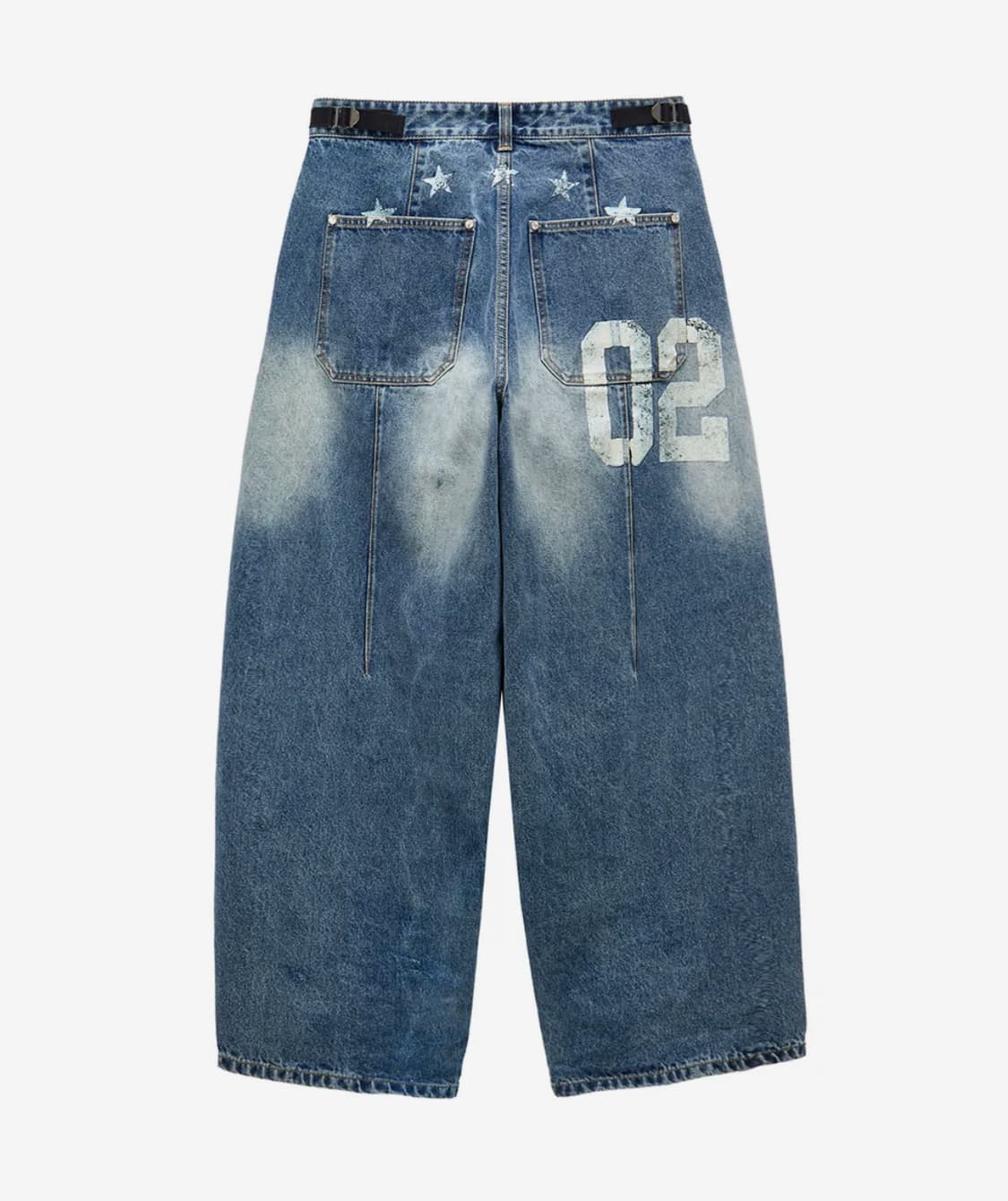 밈더워드로브 유스 커브드 어웨이 팬츠 블루 상품이미지2