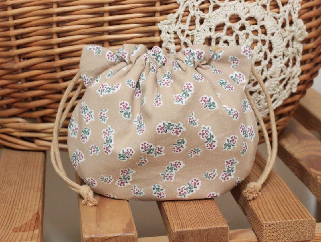 핸드메이드 베이지 고양이 파우치 상품이미지1