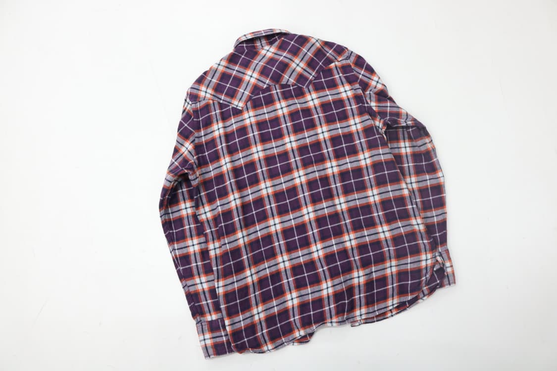 BACK NUMBER 백넘버 빈티지 웨스턴 체크 플란넬 셔츠 (M) 상품이미지6