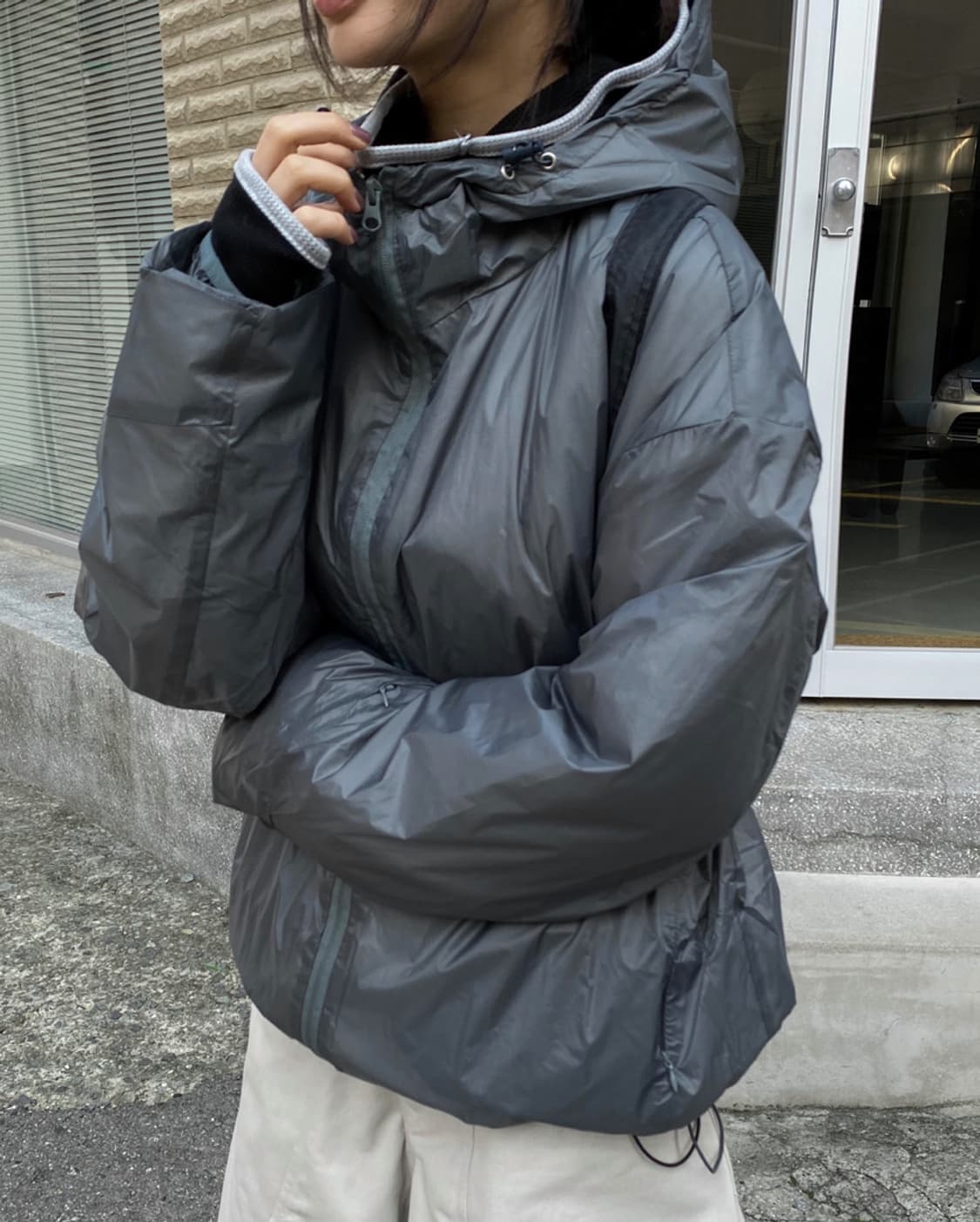 문즈 쉘 라이트 후드 패딩 상품이미지1