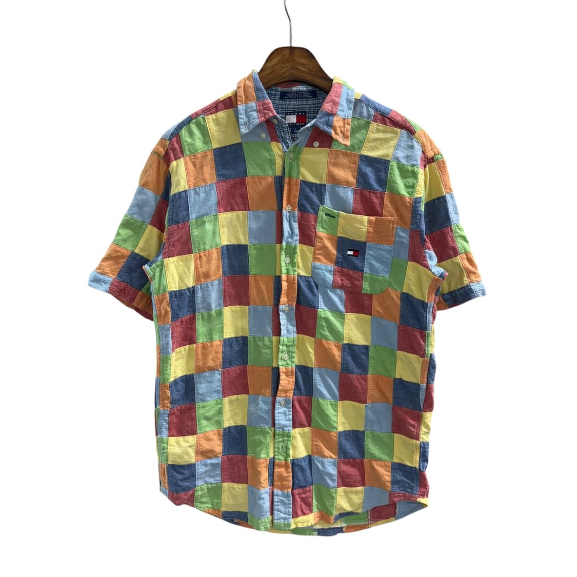 [L] 타미힐피거 패치워크 반팔 셔츠 상품이미지3