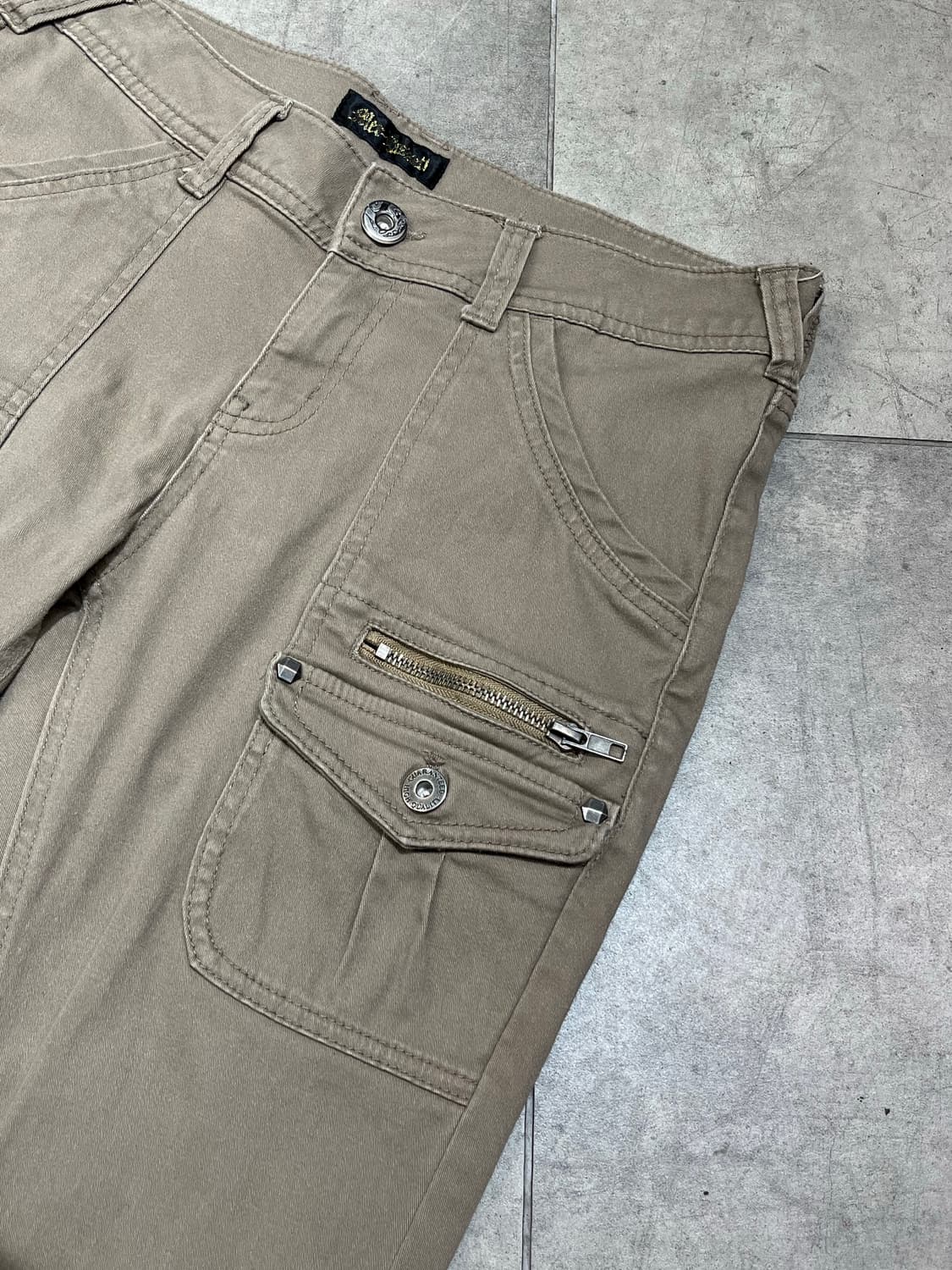일본 빈티지 락펑크 베이지 카고 슬림핏 팬츠 상품이미지5