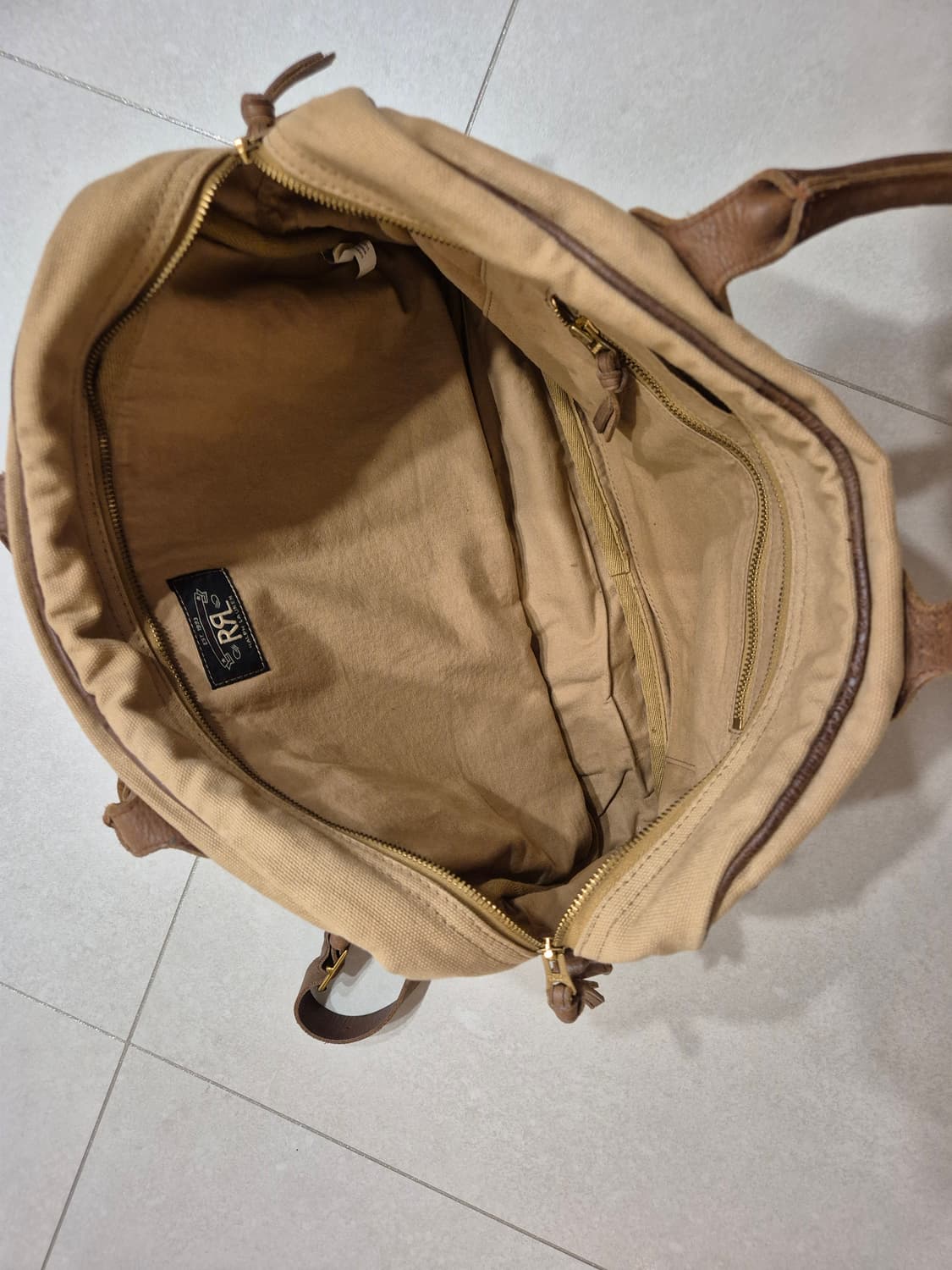 RRL 레더트림 캔버스 브리프케이스 상품이미지5