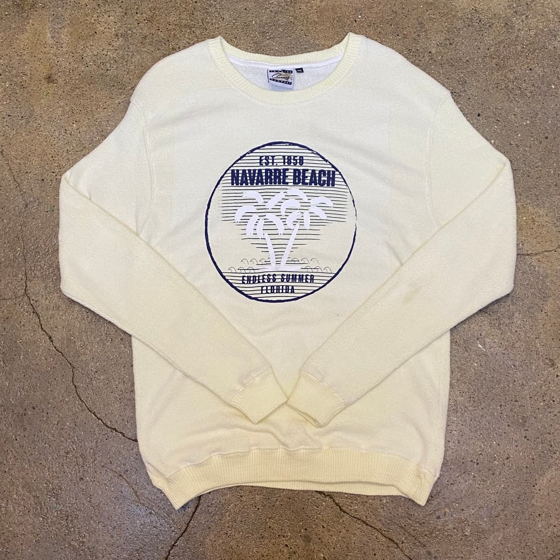 미국 빈티지 비치 프린팅 니트 맨투맨 상품이미지1