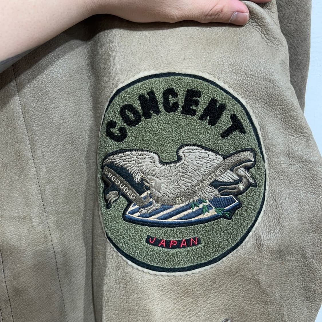 콘센트 리얼레더 바시티 자켓 상품이미지7