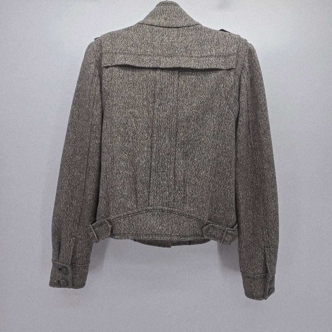 헤링본 빈티지 스타일 모직 숏 자켓  상품이미지3