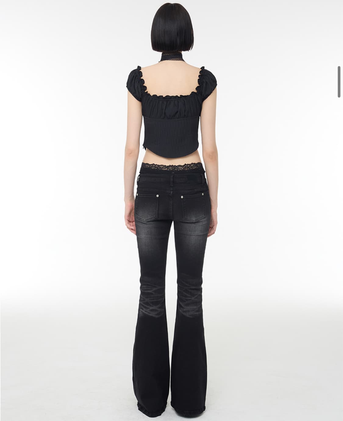 락케이크 노바 부츠컷 진 블랙 M 상품이미지2