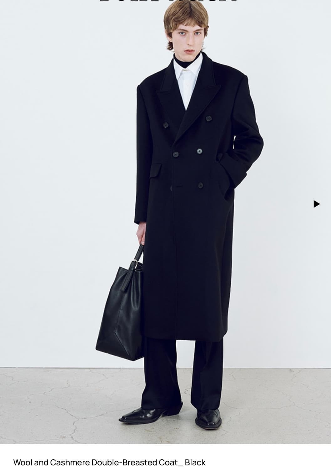 토니웩 / 24FW 레전드 코트 / 울 앤 캐시미어 더블 코트 / 블랙 상품이미지1