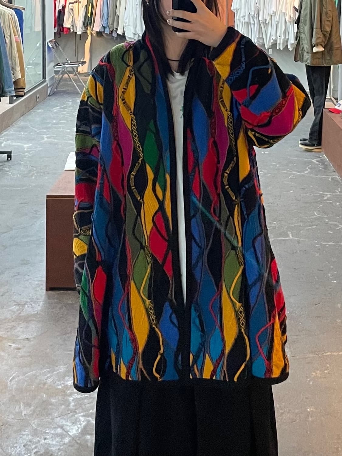 쿠지 오스트레일리아 케이블 니트 롱 가디건 H1587 상품이미지1