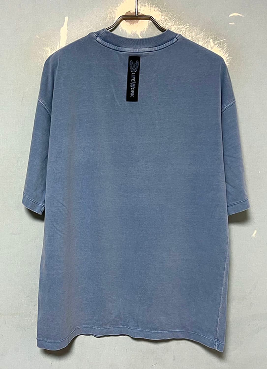 라이프워크 피그먼트 블루 남자 반팔티셔츠 오버핏 라운드넥 캐주얼 M 95 상품이미지2