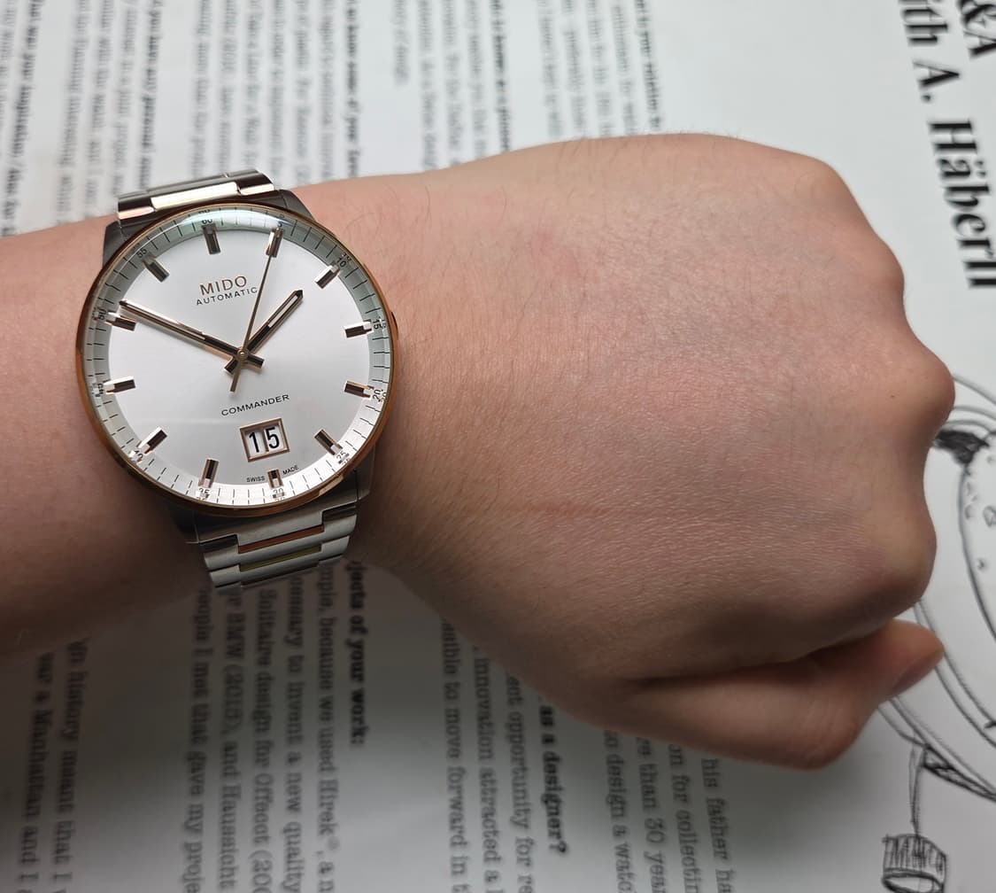미도(MIDO) 커맨더 빅 데이트 콤비 칼리버80 오토매틱 브레이슬릿 v 상품이미지9