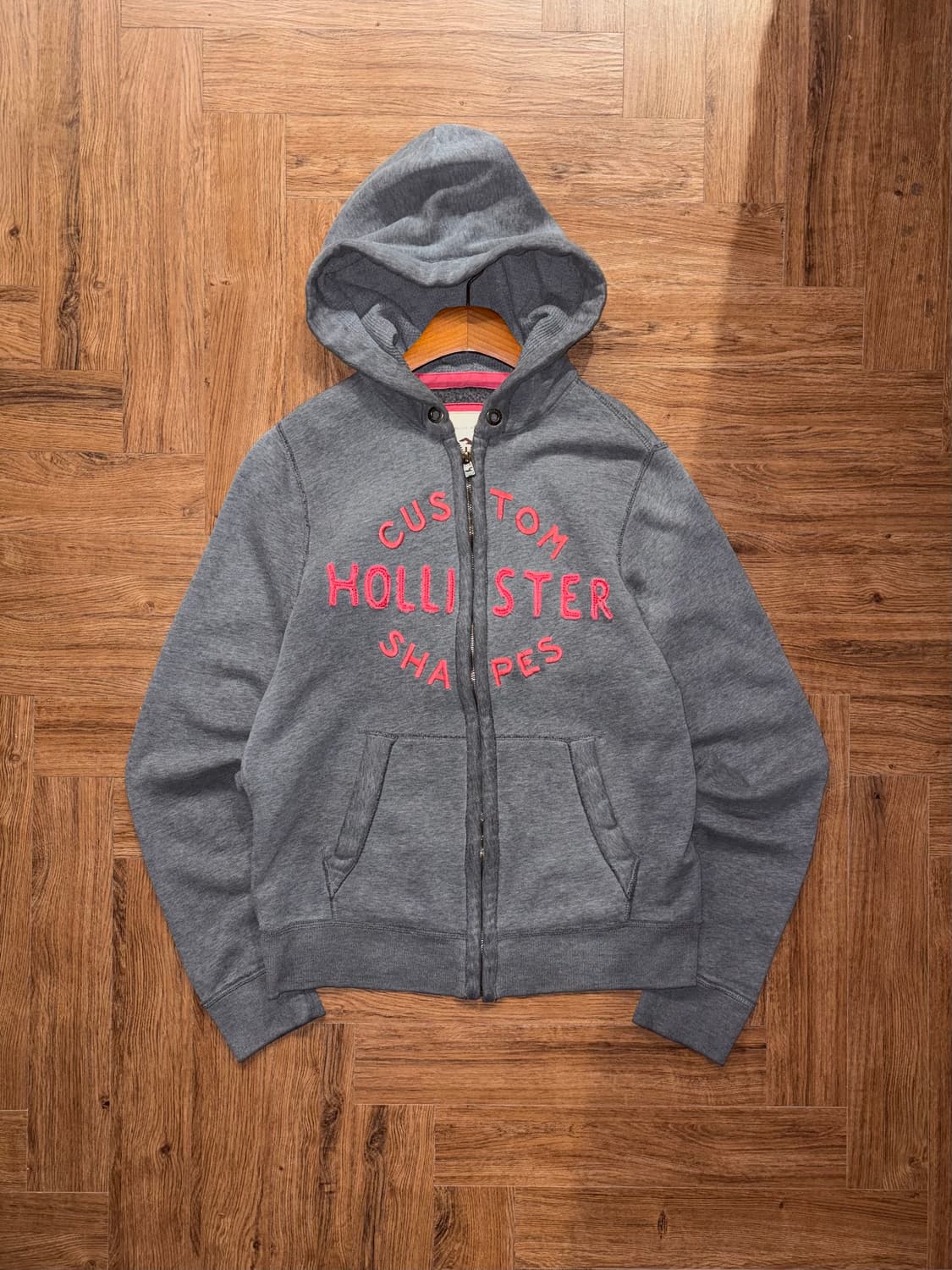 홀리스터 핑크 그레이 후드집업 상품이미지5