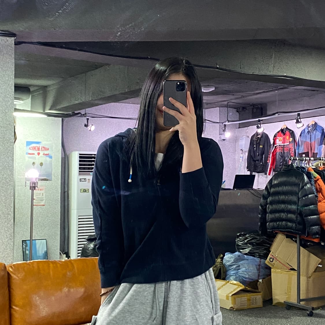 홀리스터 니트 크롭 후드 집업 B3195 상품이미지1