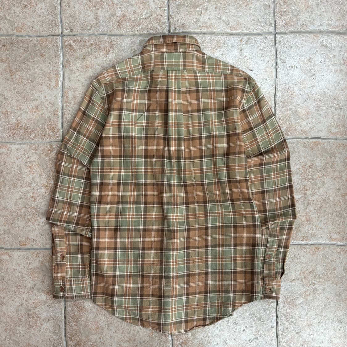 [M] Polo two-pocket brown pattern shirt 상품이미지3