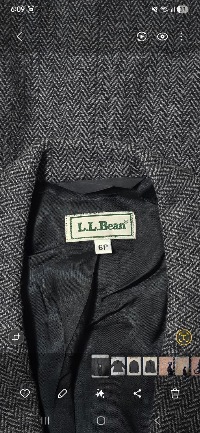 L.L.Bean 헤링본 우먼 블레이저 6P 상품이미지3