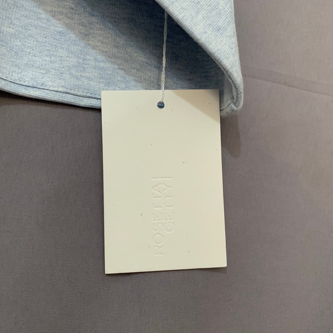 새상품 L 로제타게티 크로스 오버 멜란지 블루 반팔티 상품이미지5