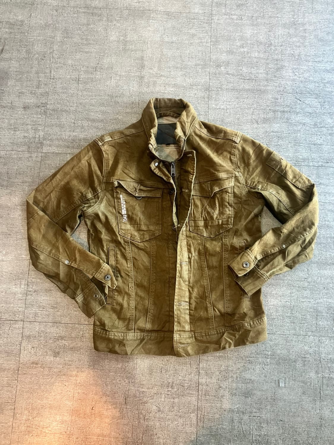 일본빈티지 Stretch 아메카지스트릿 투포켓 사파리데님자켓 상품이미지1