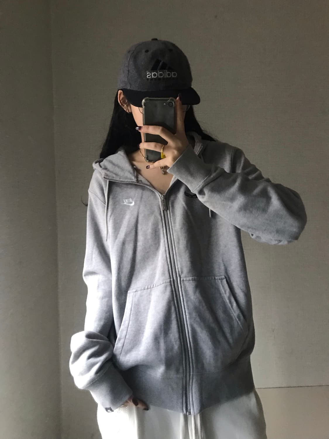 나이키 그레이 슈즈 후드집업 상품이미지1