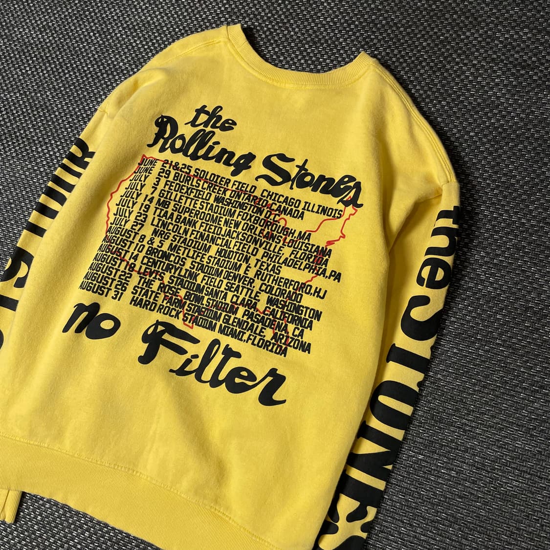 CPFM X 롤링스톤 옐로우 입술 프린팅 맨투맨 XL 상품이미지5