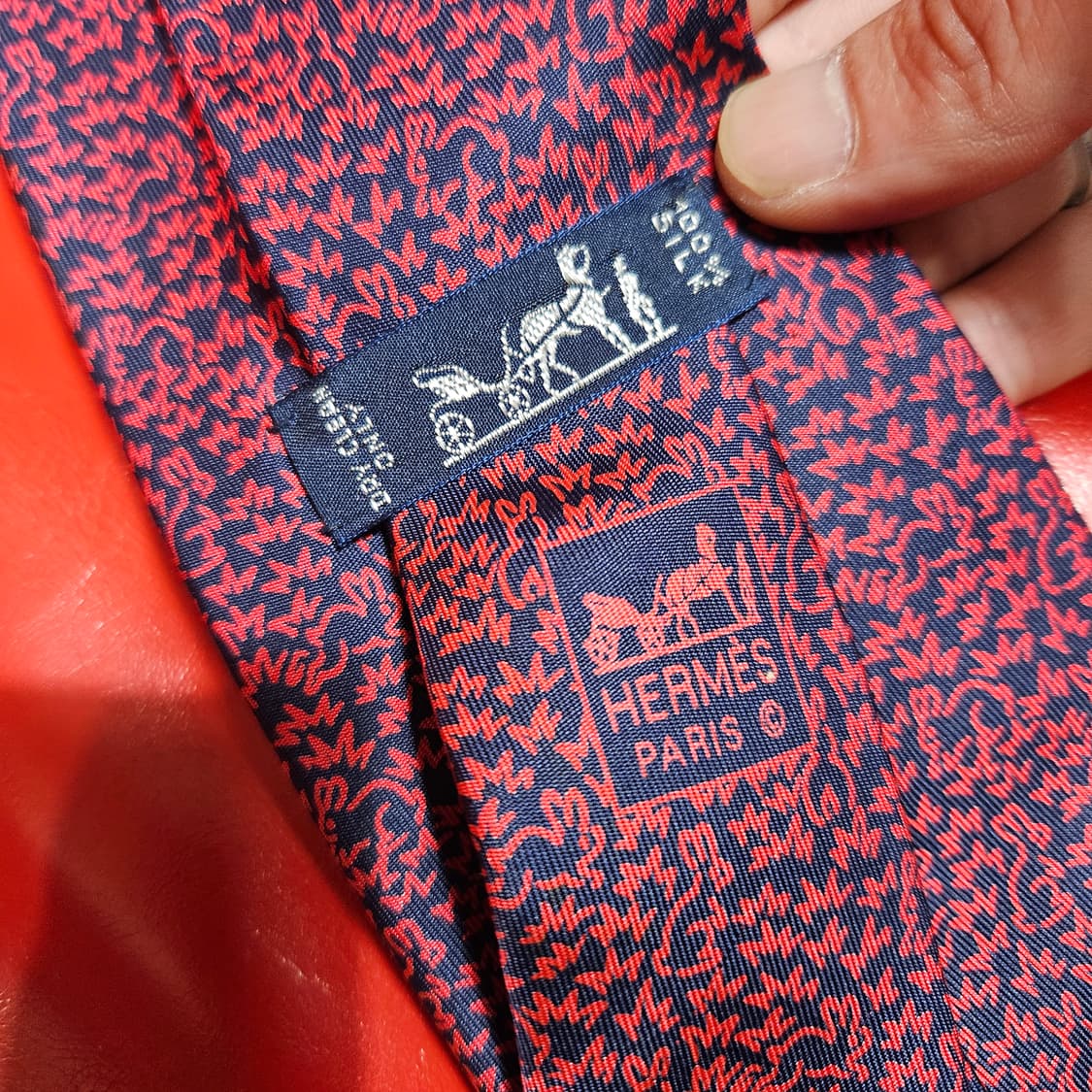 에르메스 레빗 실크 100% 타이 Free 상품이미지4