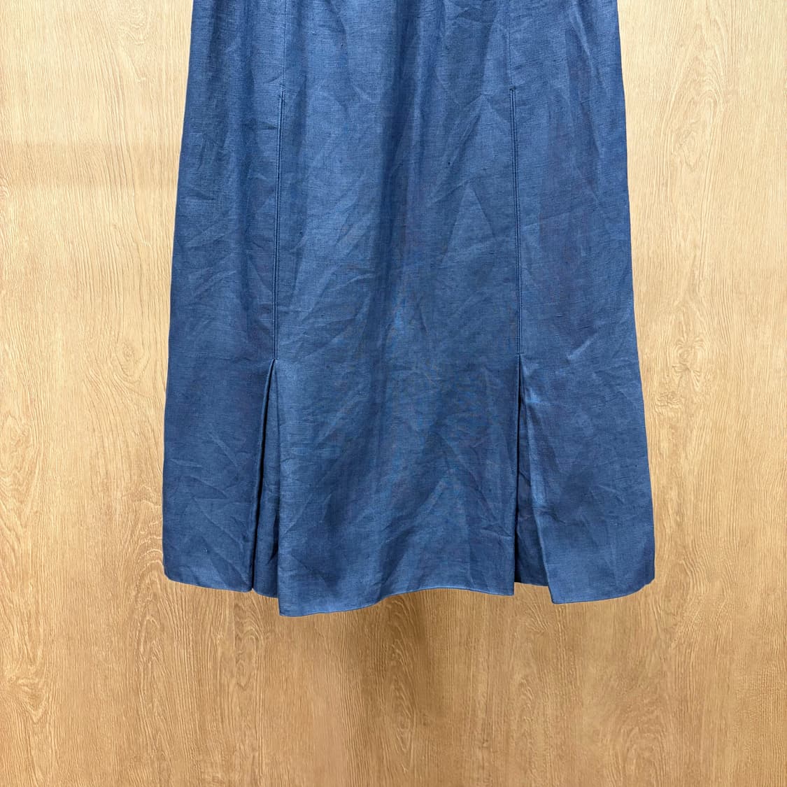 지방시 린넨 블렌드 미디 스커트 플레어 실루엣 허리 밴드 디테일 네이비 상품이미지5