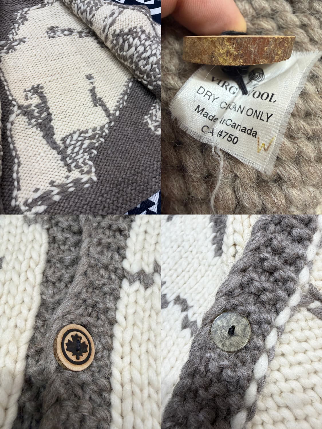 Cowichan (canadian sweater) L 북극곰 코위찬 상품이미지8