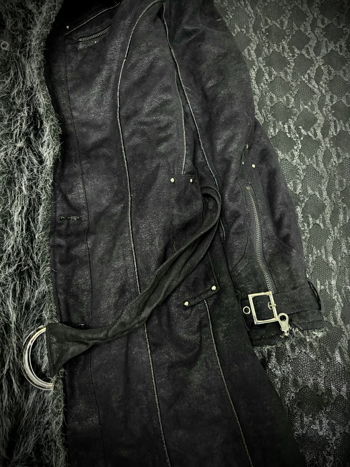  00’s Rare V-Kei Archive Fur Trimming Bu 상품이미지5