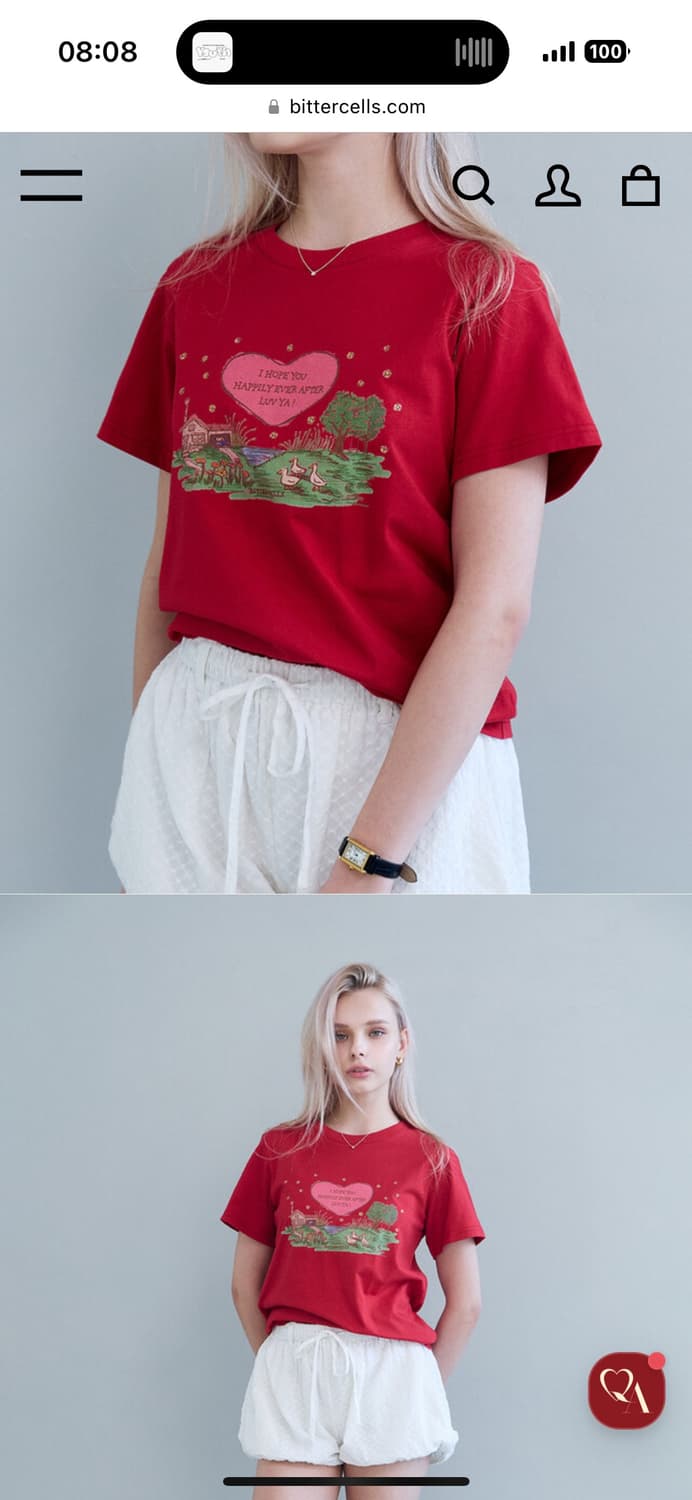 비터쉘즈 Serene Town Tee-red 상품이미지2