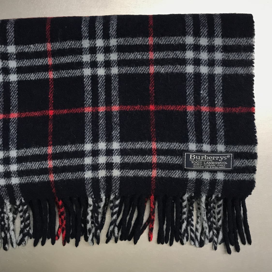 버버리 정품 램스울 머플러 네이비 상품이미지3