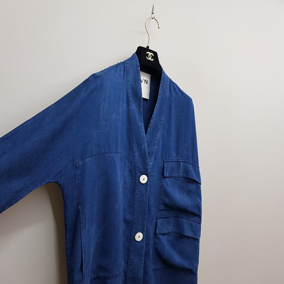 AVN 2022 루즈핏 노카라 포켓 자켓 38사이즈 상품이미지3