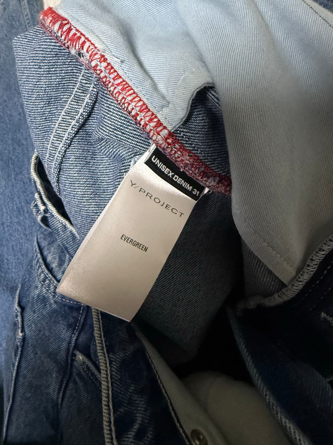 [31] Y/project 에버그린 비대칭 데님 아이스블루 상품이미지5