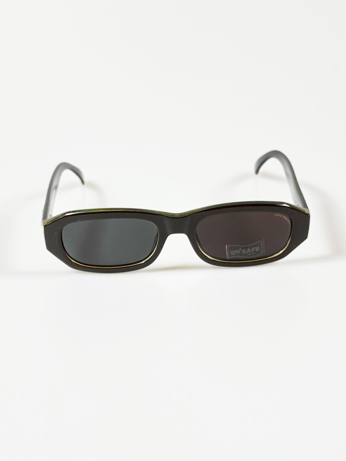 90s CITY POLICE 볼드 스퀘어 투톤 프레임 빈티지 선글라스 상품이미지1