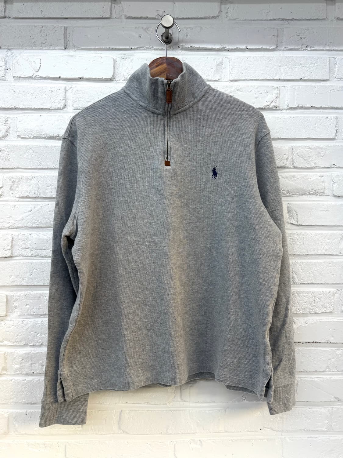 폴로 그레이 반집업 니트 상품이미지3