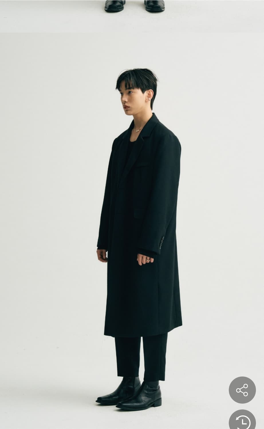 [50] 노이어 버진 울 테일러드 싱글 롱 코트 상품이미지4