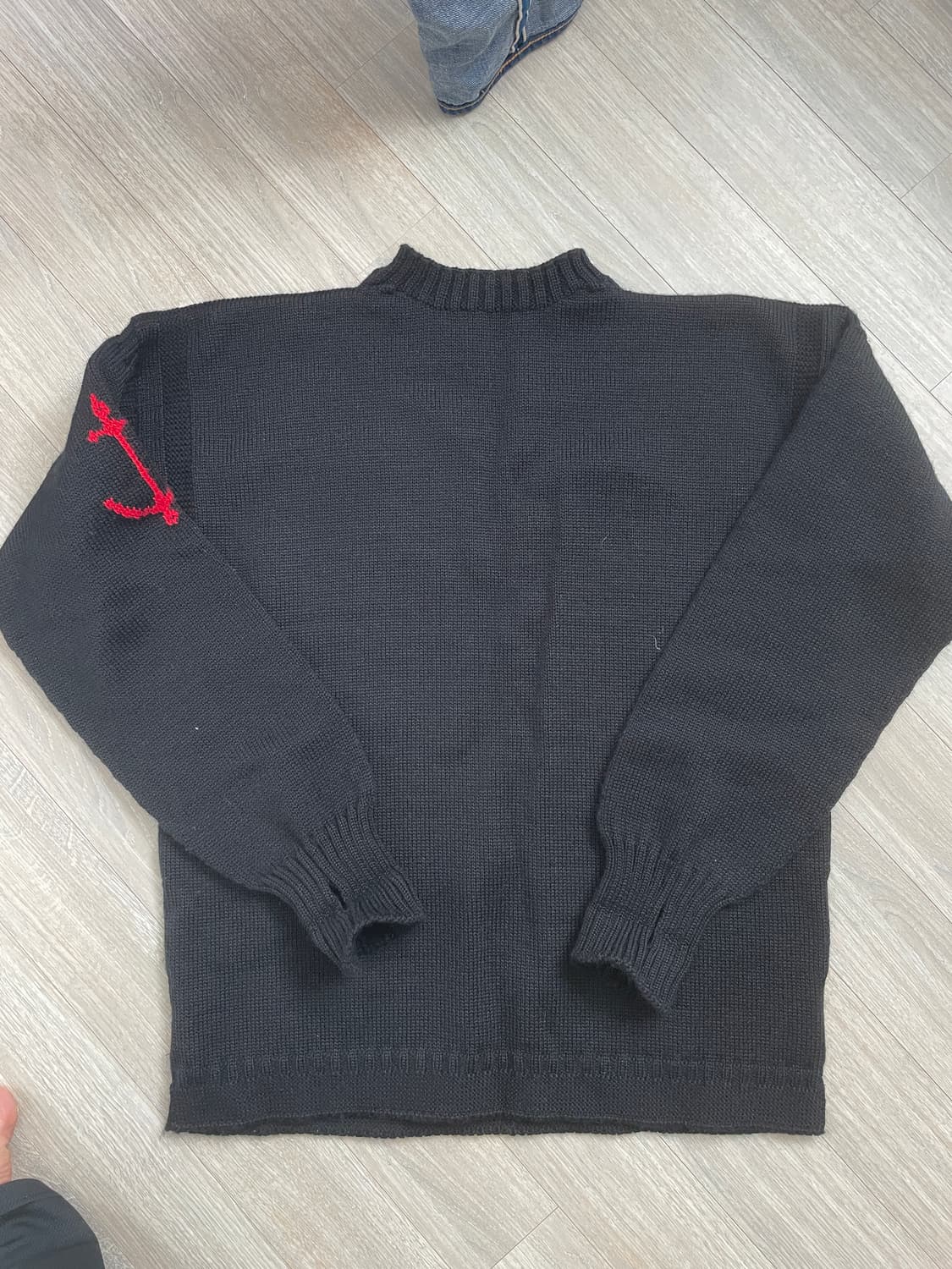 건지울른스 피셔맨 홀가먼트 스웨터 블랙 44(105) 상품이미지3