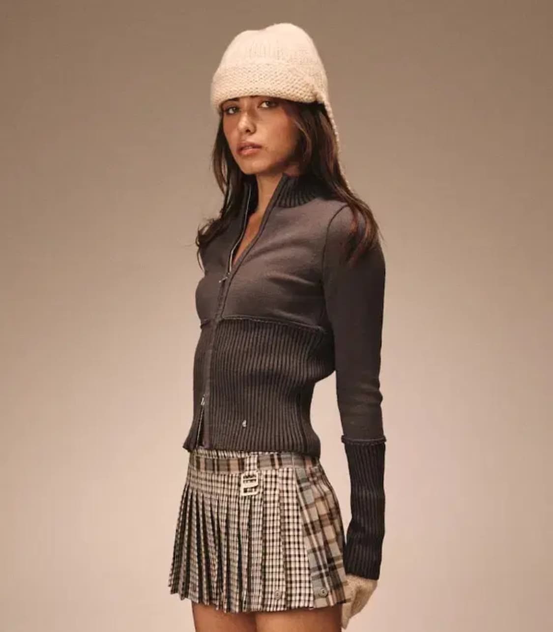 글로니 DEBB TWOTONE KNIT ZIP-UP 상품이미지1