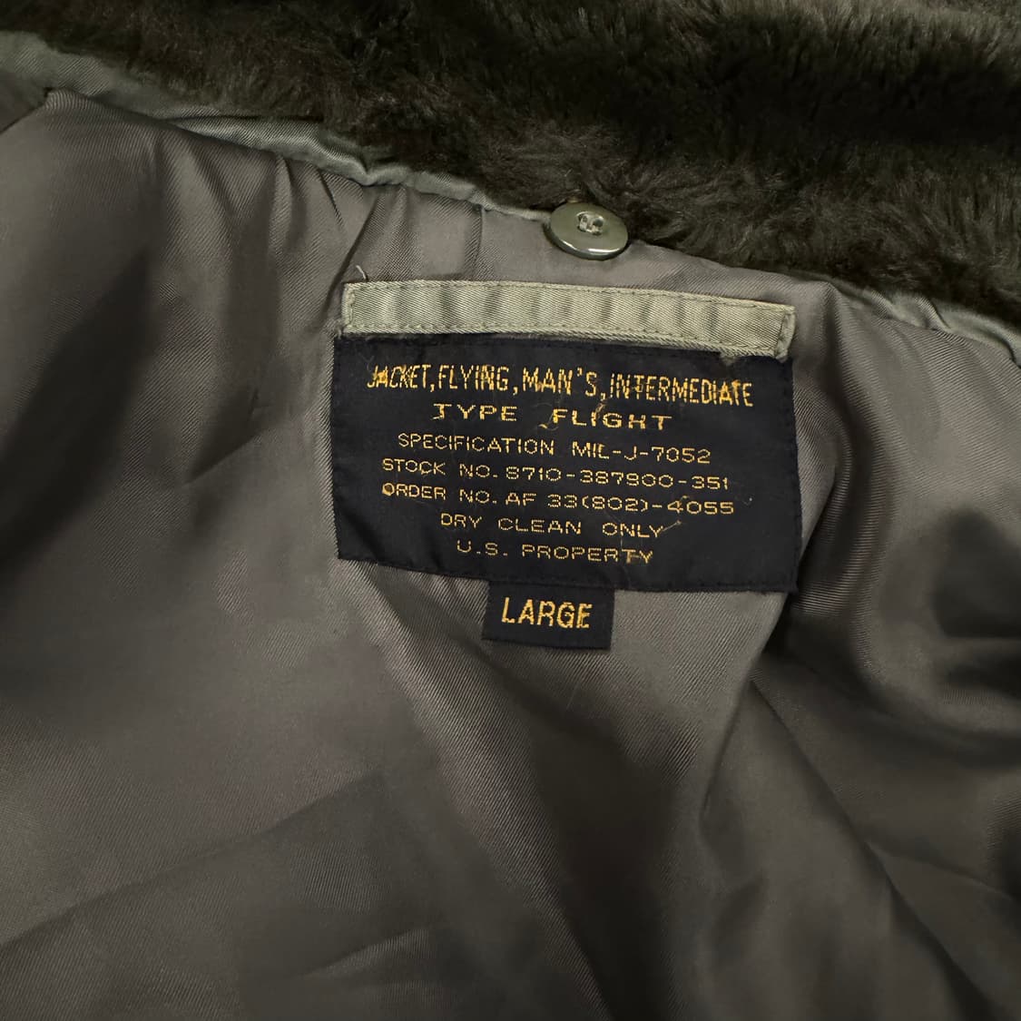 [ L ] 빈티지 U.S B-15 밀리터리 플라이트 항공 점퍼 자켓 상품이미지5