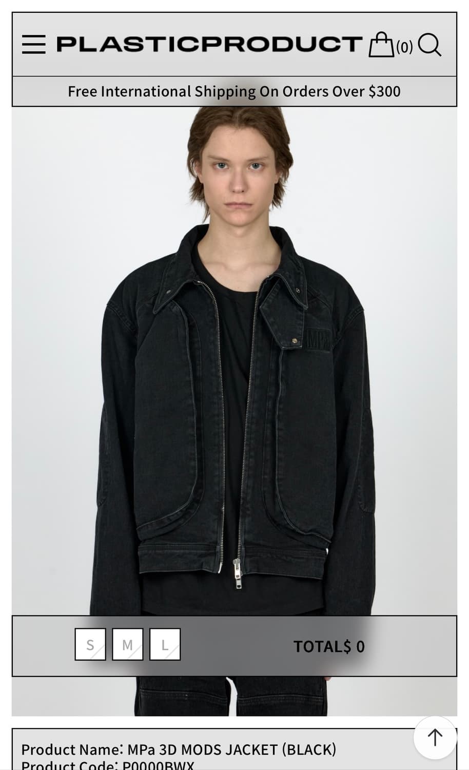 PLASTICPRODUCT 3D MODS JACKET (BLACK) M 상품이미지1