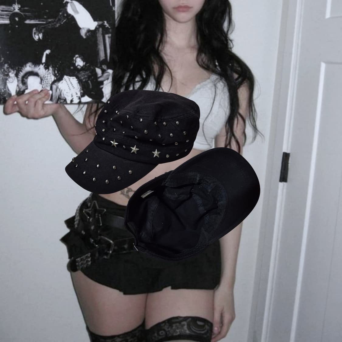 Vintage PUNK ☆ piercing Cap 상품이미지2