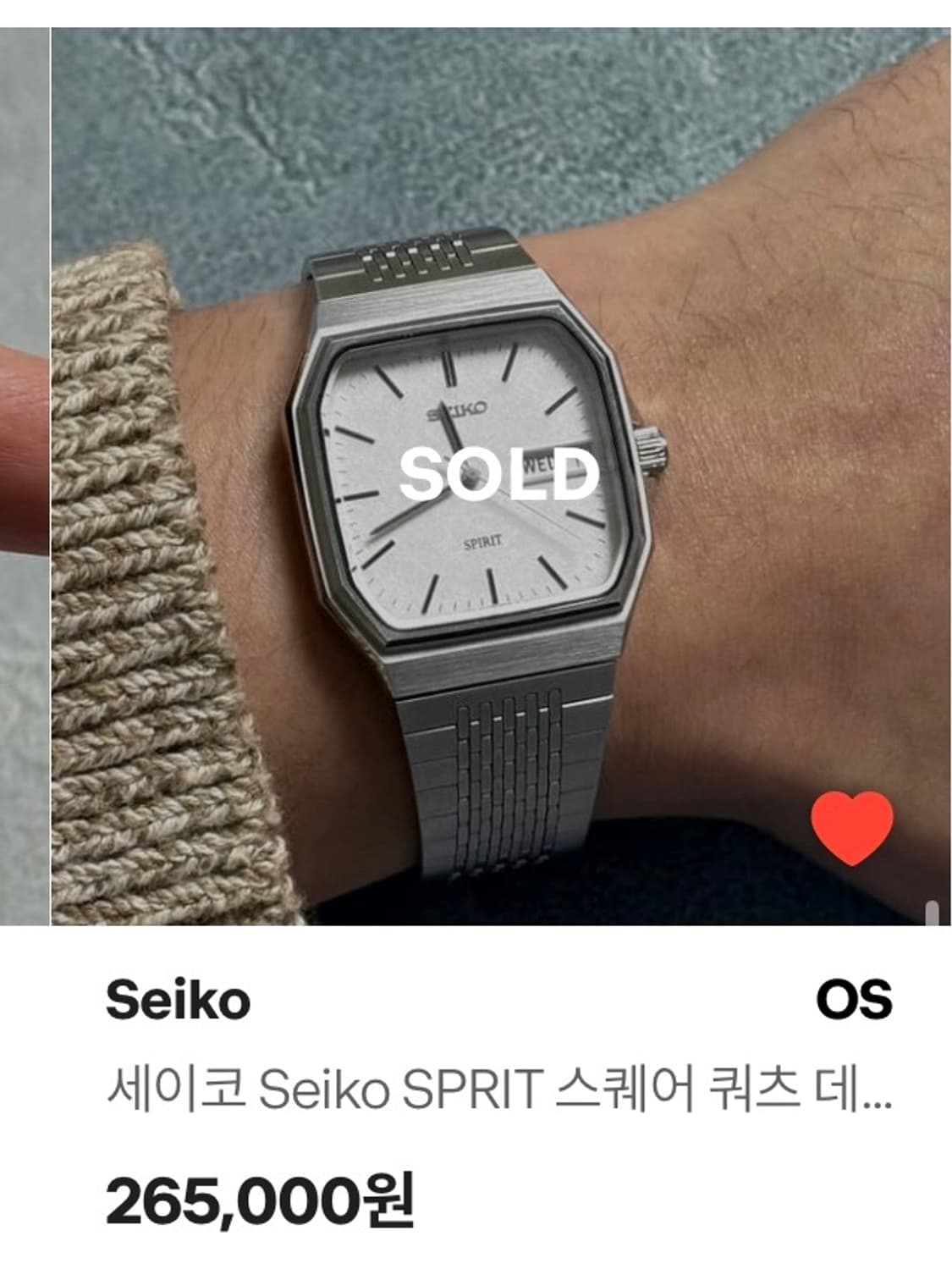 세이코 Seiko SPRIT 스퀘어 쿼츠 데이 데이트 상품이미지2