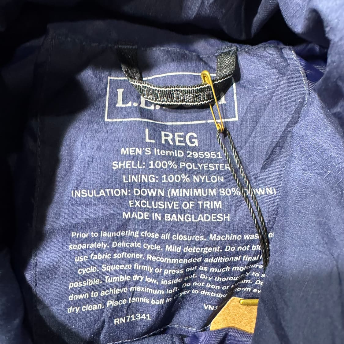 엘엘빈 다운 베스트 네이비 ( L/OLD-8274 ) 상품이미지3